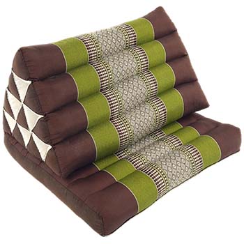 Triangle pillow with one fold out
